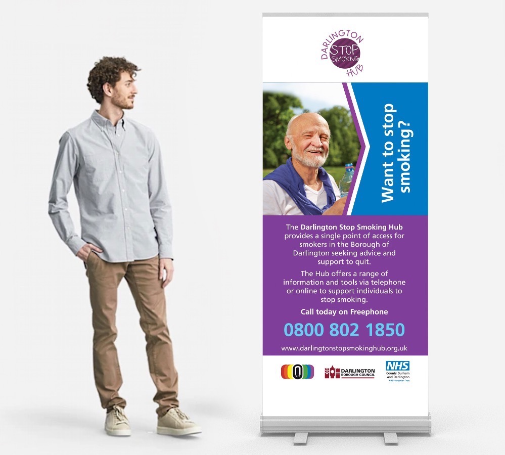 Darlington Stop Smoking Design Print Pull UP Banners